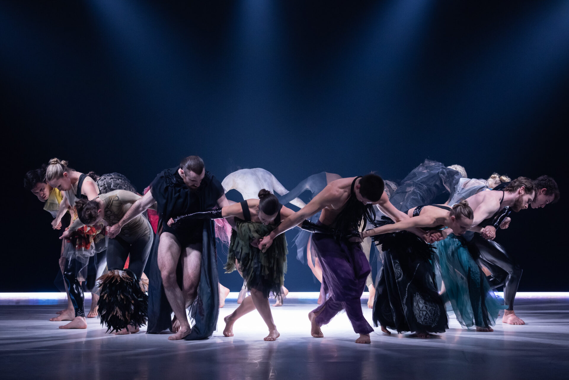 Sydney Dance Company performs Melanie Lane's 'Love Lock' on stage.